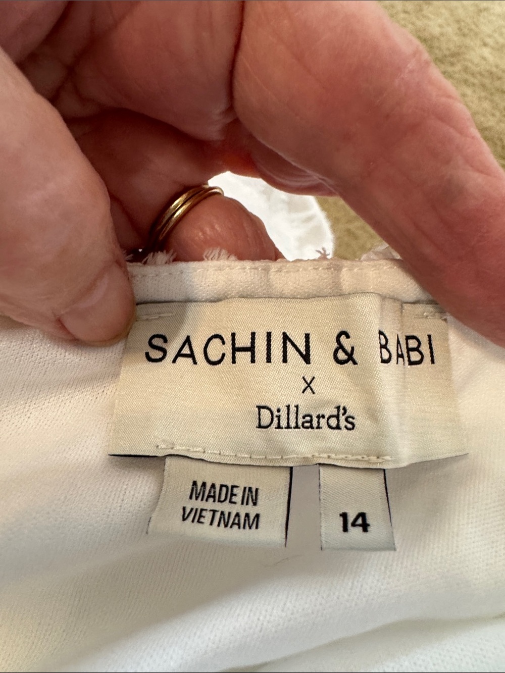 Sachin & Babi x Dillard’s White Backless Bow Dress Party Bridal Shower Size 14 - Picture 3 of 5